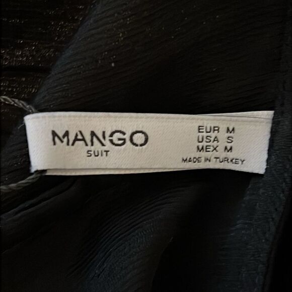 Mango Black Long Sleeve Jumpsuit Size S (fits oversized) Nwot - Picture 12 of 13